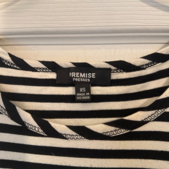 Black and White Stripe Tank Dress - Picture 2 of 2